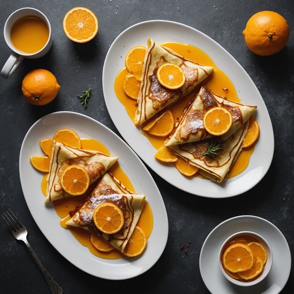 Comment préparer des crêpes Suzette flambées à l'orange?